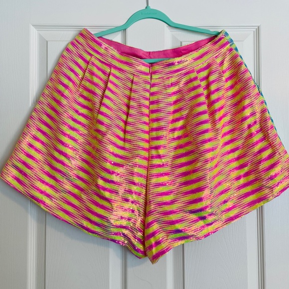 Queen of Sparkles Sequin Stripe Shorts - Picture 5 of 6